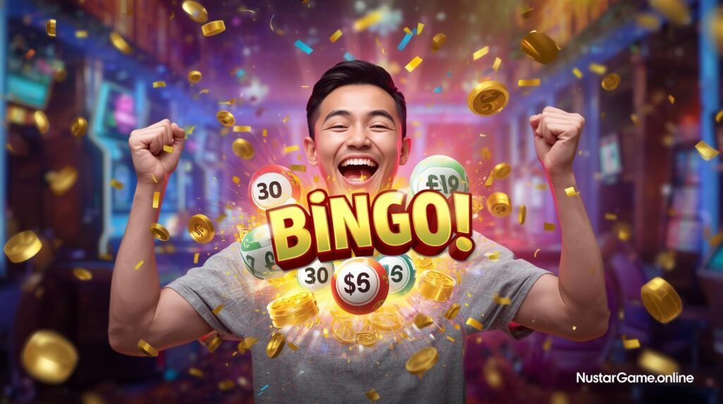 Big win using lucky bingo card numbers at Nustargame Online