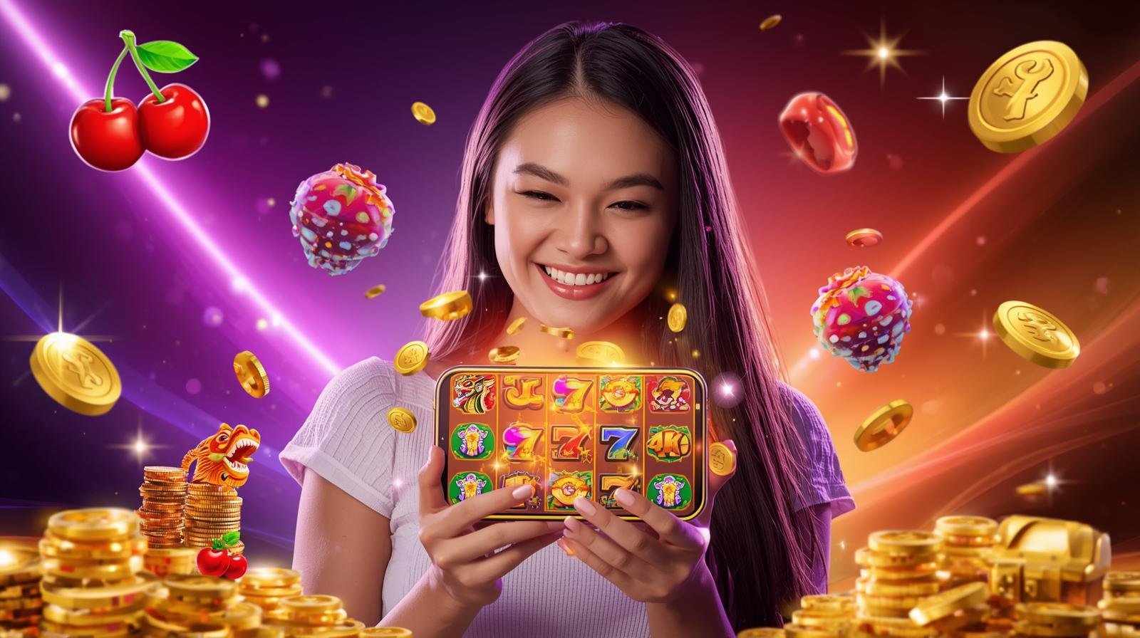 Filipino enjoying mobile online slots at Nustargame