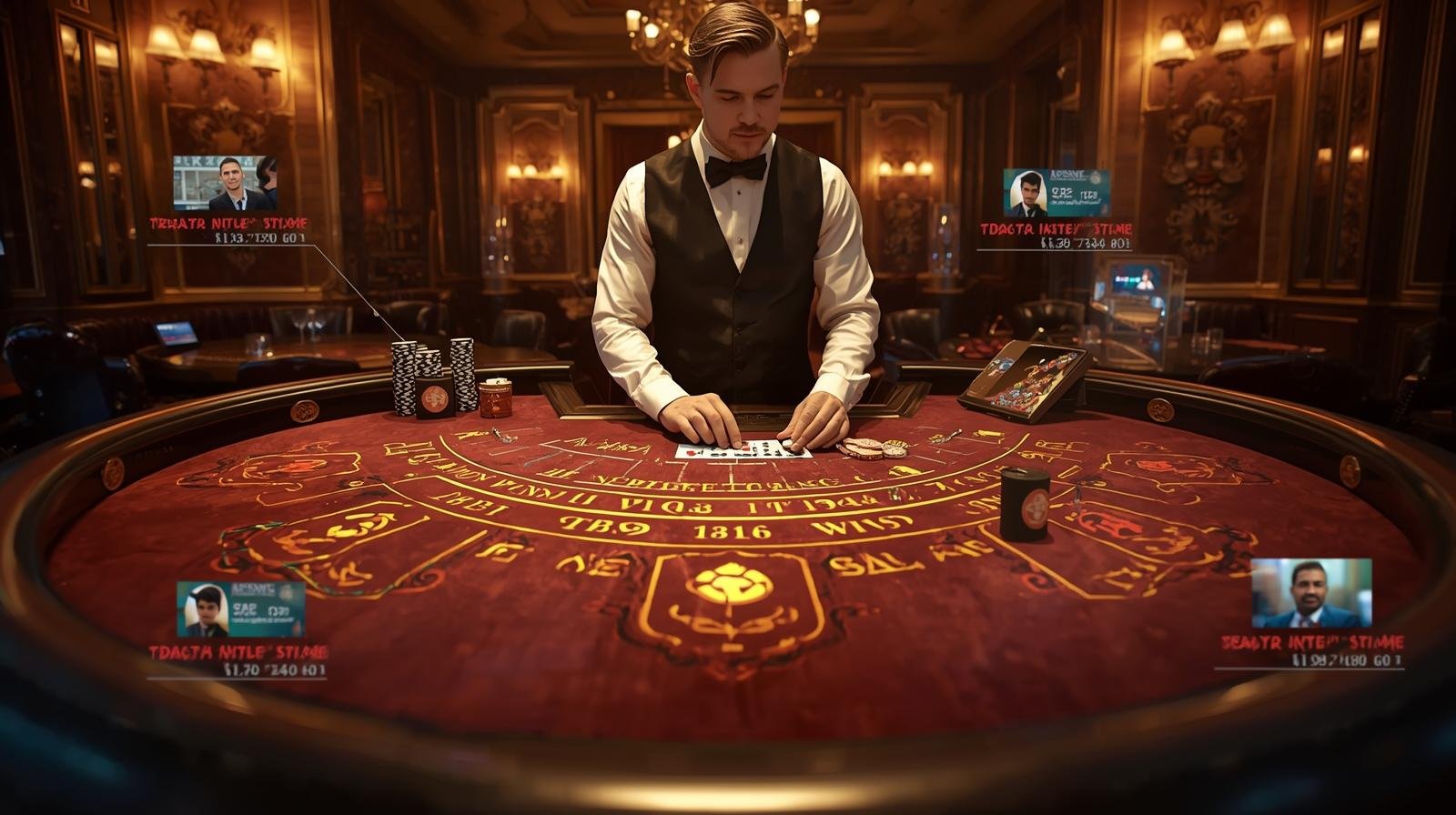Live casino game with real dealer streamed online