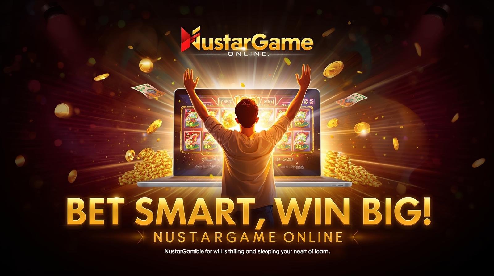 Player celebrating a big win at Nustargame Online Casino