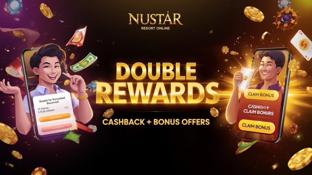 Combine cashback with welcome and rebate bonuses at Nustargame